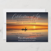 Invitation Fête de la vie Pêche Lac Sunset Sunrise (Devant)
