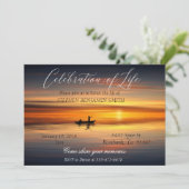 Invitation Fête de la vie Pêche Lac Sunset Sunrise (Debout devant)