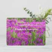 Invitation Fête de la vie, Plante de glace Fleurs violettes (Debout devant)