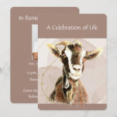 Invitation Fête de la vie Service Chèvre ferme animal (Devant / Derrière)