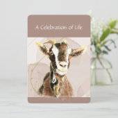 Invitation Fête de la vie Service Chèvre ferme animal (Debout devant)