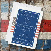 Invitation Fête de la vie Service commémoratif Ancien drapeau