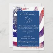 Invitation Fête de la vie Service commémoratif Ancien drapeau (Devant)