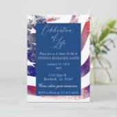 Invitation Fête de la vie Service commémoratif Ancien drapeau (Debout devant)