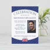 Invitation FÊTE DE LA VIE Service funéraire commémoratif Phot (Debout devant)