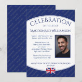 Invitation FÊTE DE LA VIE Service funéraire commémoratif Phot (Devant / Derrière)