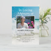 Invitation Fête de la vie sur la plage | Funérailles océaniqu (Debout devant)