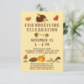 Invitation Fête de l'action d'amitié avec la Bible Verse (Debout devant)