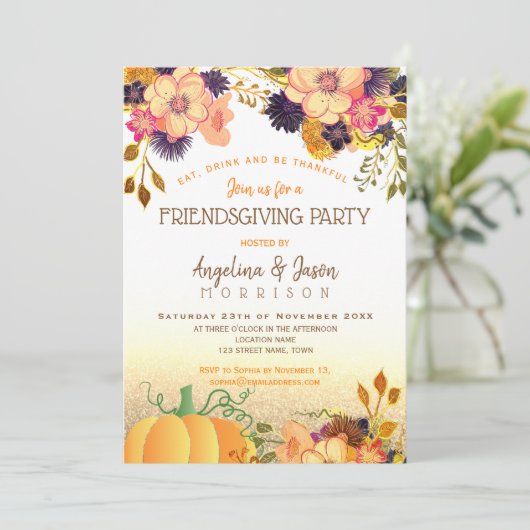 Invitation Fête de l'Action de grâce (Debout devant)