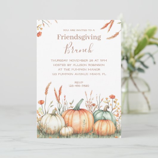 Invitation Fête de l'Action de grâce (Debout devant)