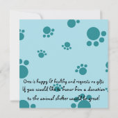 Invitation Fête de l'adoption des chiots ! (Dos)