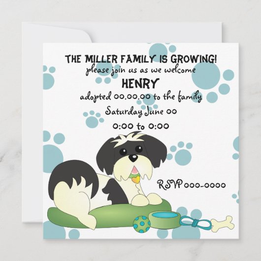 Invitation Fête de l'adoption des chiots ! (Devant)