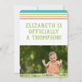 Invitation Fête de l'adoption Photographie de bandes multicol (Devant)