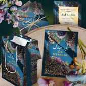 Invitation Fête de l'Aïd bleu ornemental fête de l'Aïd Aïd Aï