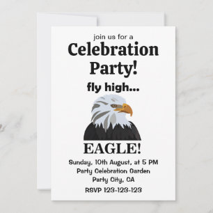 Invitation Fête de l'Aigle Aigle chauve Vole Haut Célébration