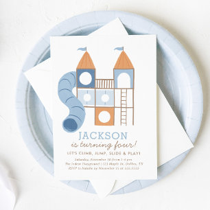 Invitation Fête de l'aire de jeu dans le parc Boy Anniversair