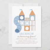 Invitation Fête de l'aire de jeu dans le parc Boy Anniversair (Devant)