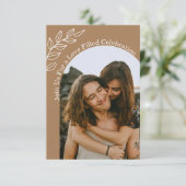 Invitation fête de l'amour, boho arch 2 photos mariage (Debout devant)