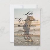 Invitation fête de l'amour, boho arch 2 photos mariage (Dos)