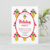 Invitation Fête de l'ananas Noël (Debout devant)