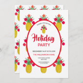 Invitation Fête de l'ananas Noël (Devant / Derrière)