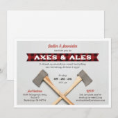 Invitation Fête de lancement de hache (Devant / Derrière)