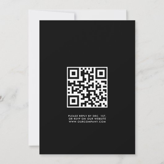 Invitation Fête de l'Anniversaire Botanique avec code QR (Dos)
