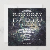 Invitation Fête de l'Anniversaire Cosmologique de Space Rock (Devant)