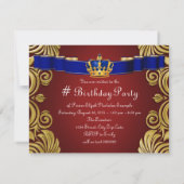Invitation Fête de l'anniversaire de la Couronne royale (Dos)