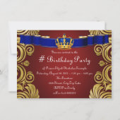 Invitation Fête de l'anniversaire de la Couronne royale (Dos)