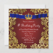 Invitation Fête de l'anniversaire de la Couronne royale (Dos)