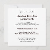 Invitation Fête de l'anniversaire de la croisière en couple (Dos)