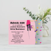 Invitation Fête de l'anniversaire de la Escalade de Girl's Ro (Debout devant)