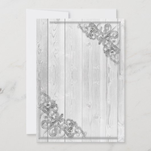 Invitation Fête de l'anniversaire de la frontière d'argent (Dos)