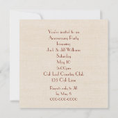 Invitation Fête de l'anniversaire de la frontière florale (Dos)