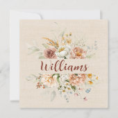 Invitation Fête de l'anniversaire de la frontière florale (Devant)