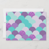 Invitation Fête de l'anniversaire de la Sirène afro-américain (Dos)