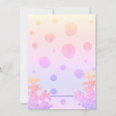 Invitation Fête de l'anniversaire de la sirène Étincelles ros (Dos)