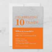 Invitation Fête de l'anniversaire de l'entreprise Orange Silv (Devant)