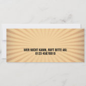 Invitation Fête de l'anniversaire de l'invitation (Dos)