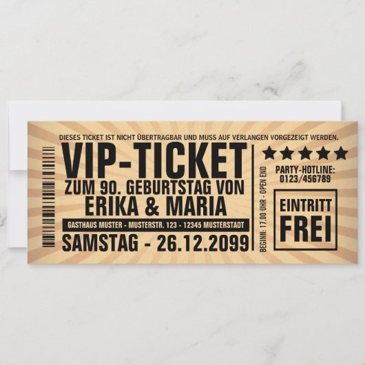 Invitation Fête de l'anniversaire de l'invitation (Devant)