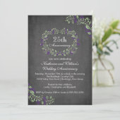 Invitation Fête de l'anniversaire de l'Vintage Chalkboard Flo (Debout devant)