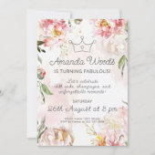 Invitation Fête de l'anniversaire de Regal Royal Bloom (Devant)