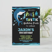Invitation Fête de l'anniversaire de Shark-Tastic (Debout devant)
