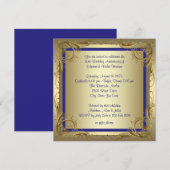 Invitation Fête de l'anniversaire des 50 ans de mariage en bl (Devant / Derrière)