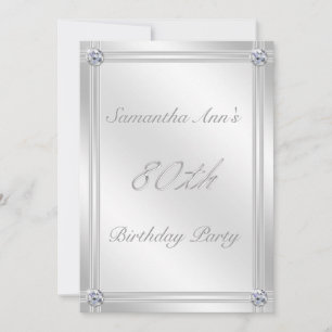 Invitation Fête de l'anniversaire des effets d'argent et de d