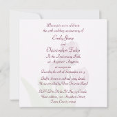 Invitation Fête de l'anniversaire du carré des tulipes violet (Dos)