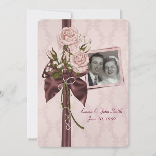 Invitation Fête de l'anniversaire du mariage (Devant)