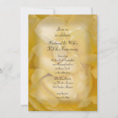 Invitation Fête de l'anniversaire du Mariage Rose de fantaisi (Devant)