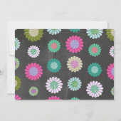 Invitation Fête de l'anniversaire Floral Mexicain Fans Roses  (Dos)